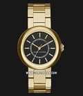 Marc Jacobs Courtney MJ3468 Black Pattern Dial Gold Stainless Steel Strap-0