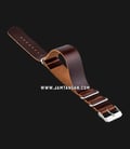 Strap Jam Tangan Leather Martini Parma C16903-LT-20X20 Brown 20mm Silver Buckle-0