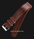 Strap Jam Tangan Leather Martini Parma C16905-20X20 Brown 20mm Silver Buckle-2