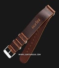 Strap Jam Tangan Leather Martini Parma C16905-22X22 Brown 22mm Silver Buckle-2