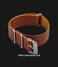 Strap Jam Tangan Leather Martini Parma C16906-20X20 Brown 20mm Silver Buckle-1