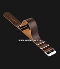 Strap Jam Tangan Leather Martini Parma C16907-20X20 Brown 20mm Silver Buckle-0
