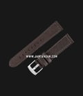 Strap Jam Tangan Leather Martini Novara C18202-20X18 Chocolate 20mm Silver Buckle-0