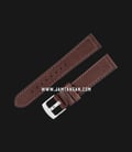 Strap Jam Tangan Leather Martini Novara C18203-20X18 Dark Brown 20mm Silver Buckle-0