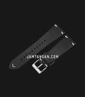 Strap Jam Tangan Leather Martini C187001-22X18-V2 Black Leather 22mm Silver Buckle-0