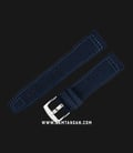 Strap Jam Tangan Fabric-Leather Martini Cordura I11505-22X20 Blue Denim 22mm Silver Buckle-0