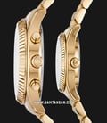 Michael Kors Lexington MK1047 His and Her Crystal Dial Gold Stainless Steel Strap-1