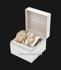 Michael Kors Lexington MK1047 His and Her Crystal Dial Gold Stainless Steel Strap-3