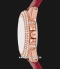 Michael Kors Camille MK1069SET White Dial Red Leather Strap + Extra Bracelet-1