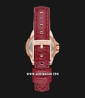Michael Kors Camille MK1069SET White Dial Red Leather Strap + Extra Bracelet-2