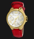 Michael Kors MK2321 Camille Red Leather Gold Stainless Stell Ladies-0