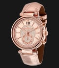 Michael Kors MK2445 Sawyer Rose Gold Crystal Pave Dial Leather Ladies Watch-0