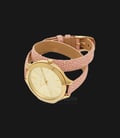 Michael Kors MK2476 Slim Runaway Gold Dial Pink Leather Strap Watch-2