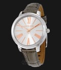 Michael Kors MK2479 Hartman Silver Dial Gray Leather Strap Watch-0