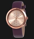 Michael Kors MK2575 Garner Rose Gold Dial Purple Leather Strap Watch-0