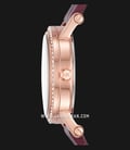 Michael Kors Norie MK2608 Ladies Rose Gold Sunray Dial Brown Leather Strap -1