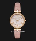 Michael Kors MK2790 Maci Mother of Pearl Dial Peach Leather Strap-0