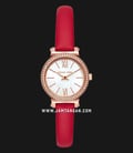 Michael Kors Sofie MK2850 Ladies Mother of Pearl Dial Red Leather Strap-0