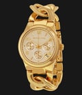 Michael Kors MK3131 Runway Twist Chronograph Gold Dial Gold Bracelet Watch-0