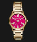 Michael Kors MK3520 Hartman Pink Dial Gold Stainless Steel Bracelet Watch-0