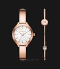 Michael Kors Classic MK3597SET Ladies Silver Dial Rose Gold Stainless Steel Strap-0