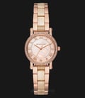 Michael Kors Petite Norie MK3700 Ladies Pink Mother of P Dial Rose Gold St. Steel with Ceramic Strap-0