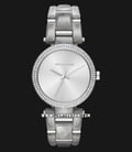 Michael Kors MK4320 Delray Ladies Silver Dial Stainless Steel with Ceramic Strap-0