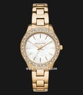 Michael Kors Liliane MK4555 Mother of Pearl Dial Gold Stainless Steel Strap-0