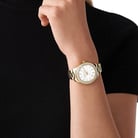 Michael Kors Liliane MK4555 Mother of Pearl Dial Gold Stainless Steel Strap-3