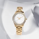 Michael Kors Liliane MK4555 Mother of Pearl Dial Gold Stainless Steel Strap-4