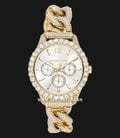 Michael Kors Layton MK4653 Ladies Silver Dial Gold With Crystal Stainless Steel Strap-0