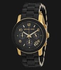 Michael Kors MK5191 Catwalk Chronograph Black Dial Black Rubber Bracelet Watch-0
