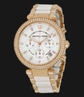 Michael Kors MK5774 Parker Chronograph White Dial Gold-tone Bracelet Watch-0