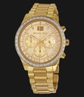 Michael Kors MK6187 Brinkley Chronograph Gold Dial Gold-tone Ladies Watch-0