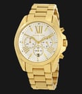 Michael Kors MK6266 Bradshaw Oversized Chrono Pearl Dial Gold Bracelet Watch-0