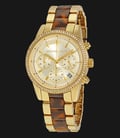 Michael Kors MK6322 Ritz Chronograph Champagne Dial Gold-tone Bracelet Watch-0