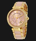 Michael Kors MK6326 Parker Pink Dial Gold-tone Bracelet Watch-0