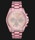 Michael Kors Bradshaw MK6752 Chronograph Ladies Pink Crystal Dial Pink Aluminum Strap-0