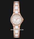 Michael Kors Camille MK6865 Ladies White Dial Dual Tone Stainless Steel Strap-0