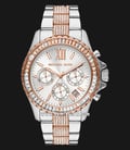 Michael Kors Everest MK6975 Chronograph Ladies Silver Dial Dual Tone Stainless Steel Strap-0