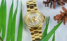 Michael Kors Lennox MK7229 Ladies Full Diamond Dial Gold Stainless Steel Strap-3