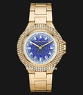 Michael Kors Camille MK7341 Blue Dial Crystal Gold Stainless Steel Strap-0