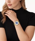 Michael Kors Camille MK7341 Blue Dial Crystal Gold Stainless Steel Strap-2