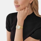Michael Kors Everest MK7363 Ladies Mother Of Pearl Dial Gold Stainless Steel Strap-3