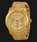 Michael Kors MK8077 Runway Chronograph Champagne Dial Gold Bracelet Watch-0