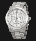 Michael Kors MK8086 Runway Oversized Chronograph Silver Dial Bracelet Watch-0