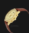 Michael Kors MK8459 Aiden Chronograph Gold Dial Brown Leather Strap Watch-1