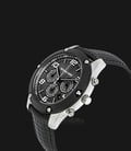 Michael Kors MK8488 Caine Silver Chronograph Black Dial Leather Strap-1
