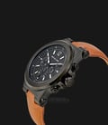 Michael Kors MK8512 Dylan GBlack Ion-Plated Dial Brown Leather Strap-1