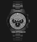 Michael Kors Layton MK8899 Chronograph Men Black With Diamond Dial Black Stainless Steel Strap-0